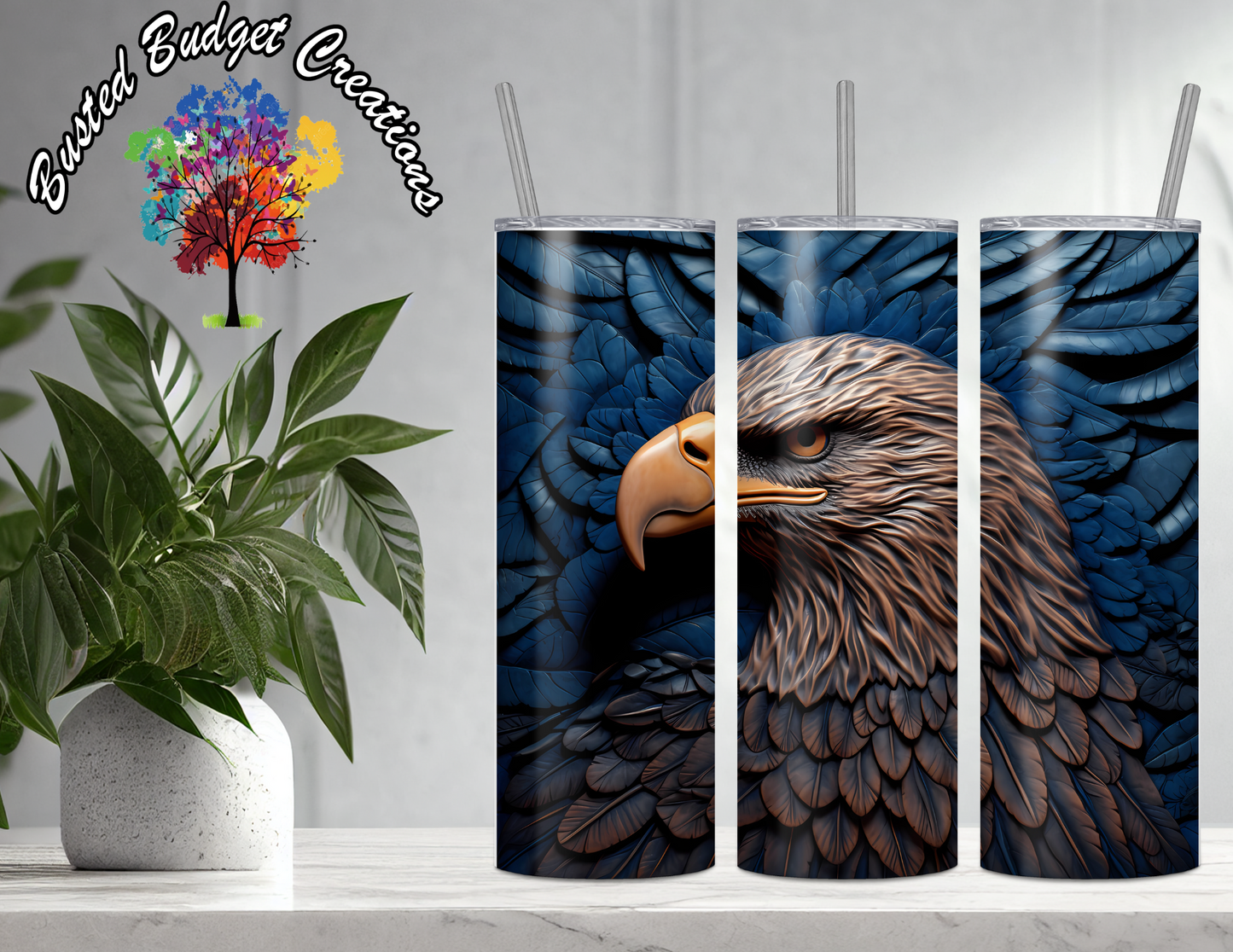 3D Eagle Head Tumbler