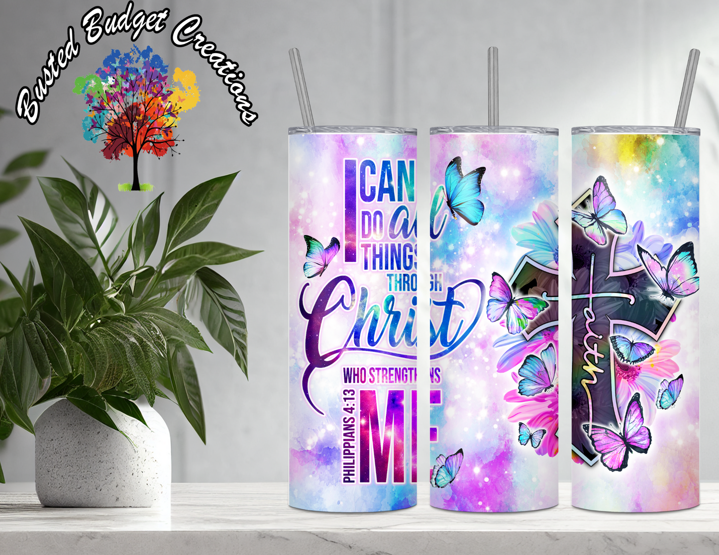 All Things Through Christ - Philippians 4:13 Tumbler