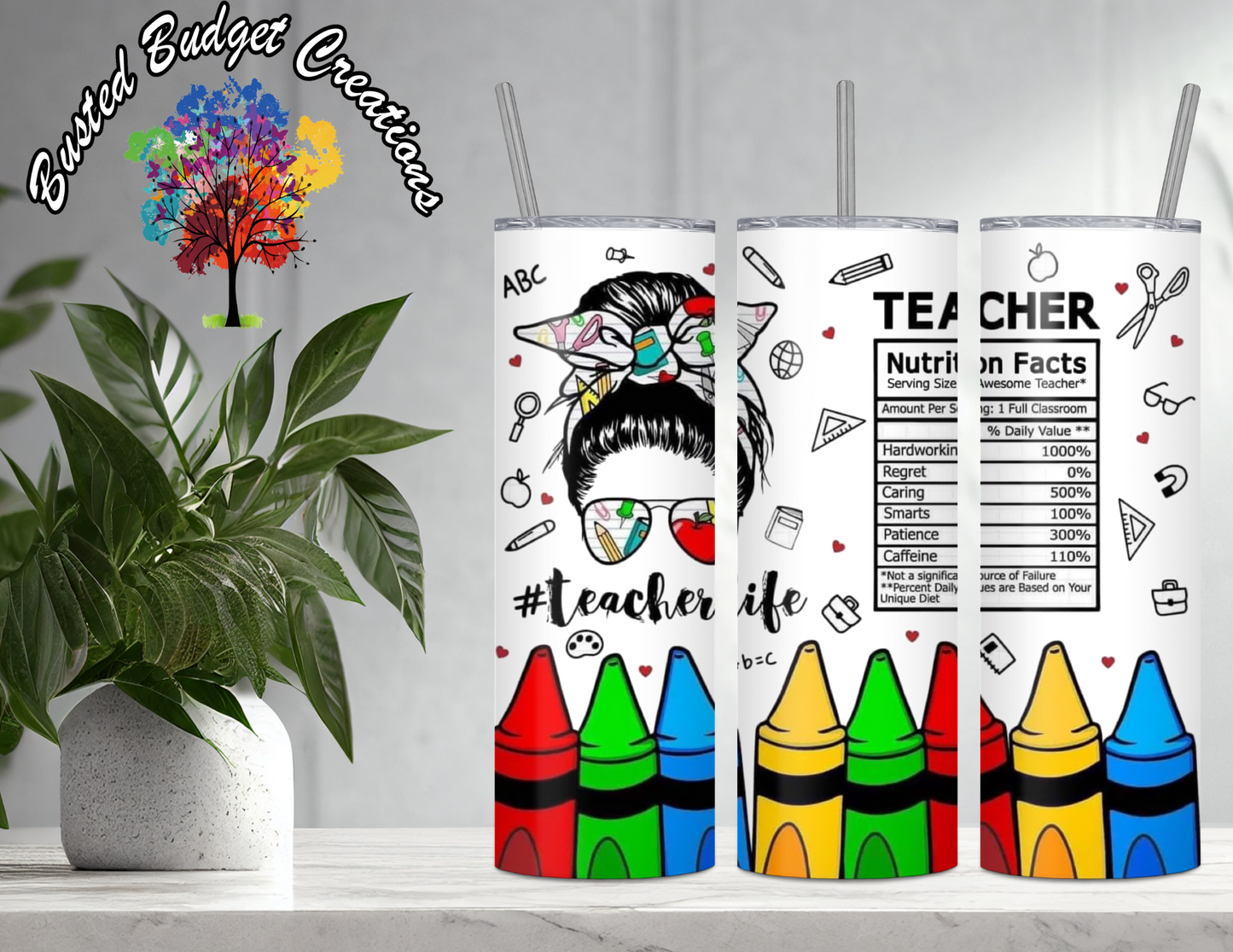 Teacher Life - Nutrition Facts Tumbler