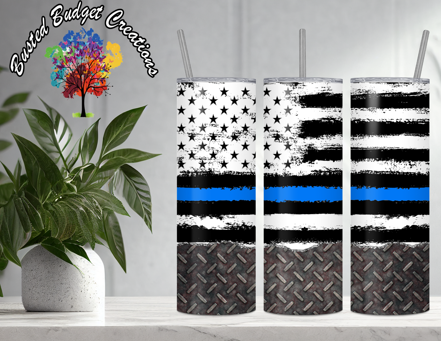 Thin Line Flag - Police Department Tumbler