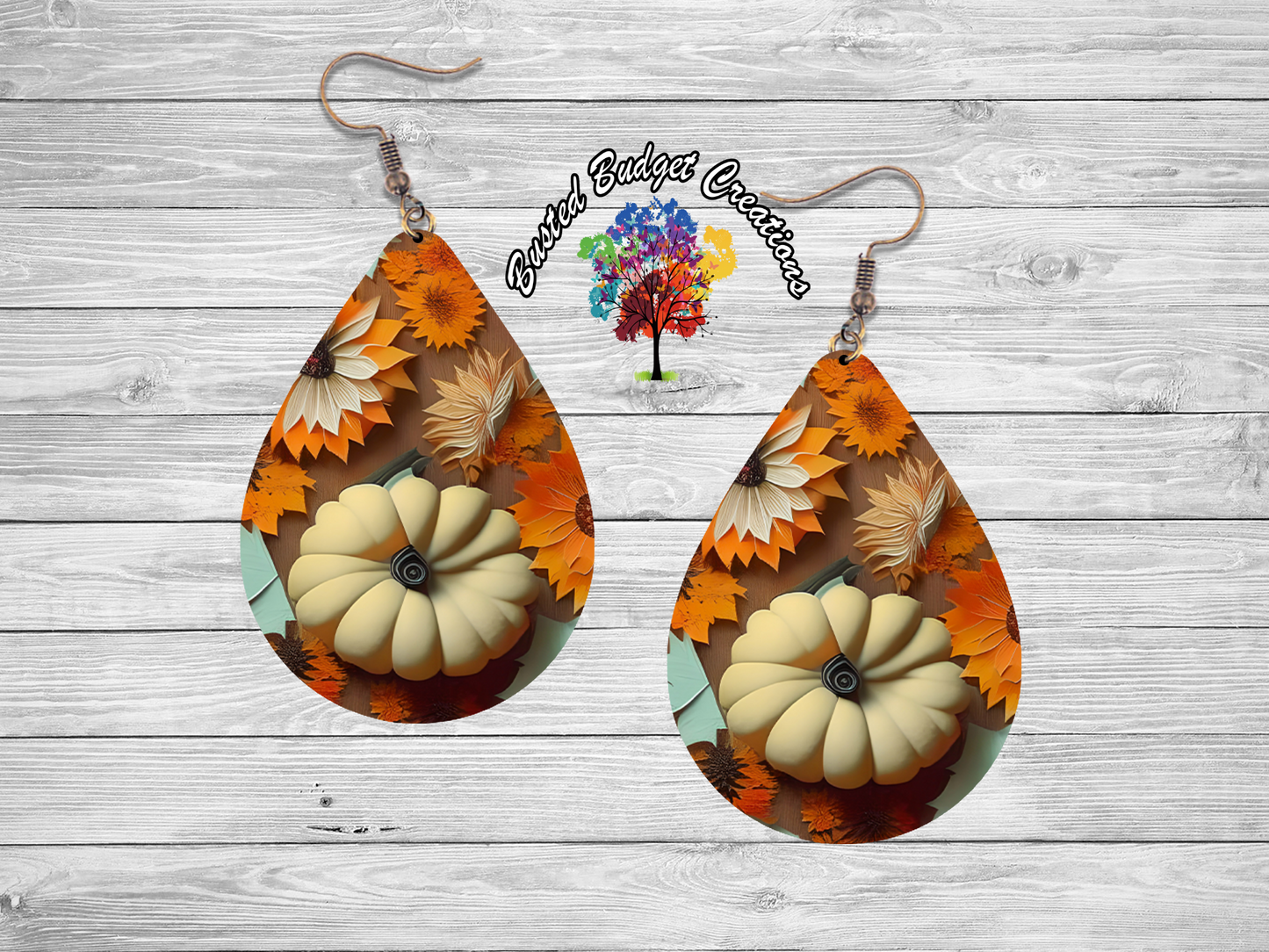 Pumpkin teardrop earrings