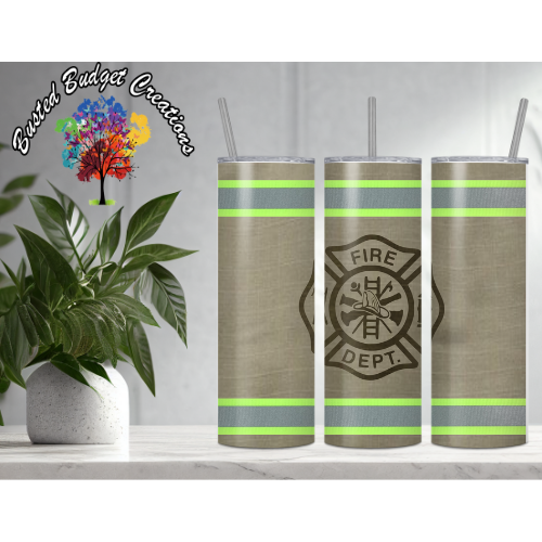 Fire Department - Tan Bunker Gear Tumbler