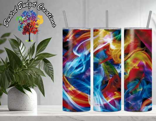 Multi-color Flames Tumbler