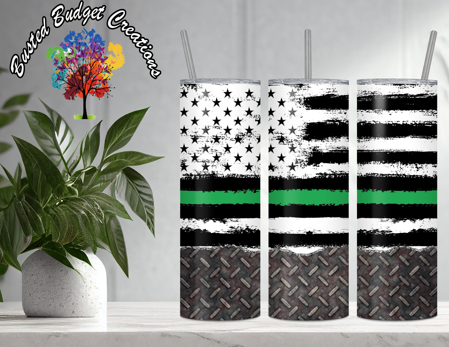 Thin Line Flag - Military Tumbler