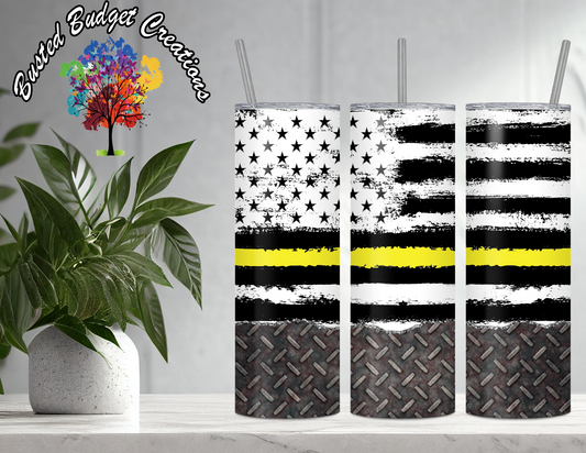 Thin Line Flag - Communications Tumbler