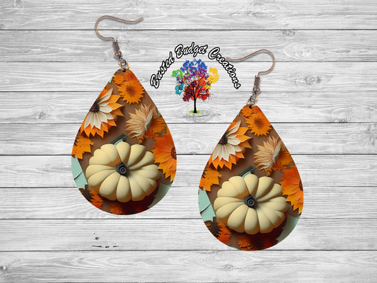 Pumpkin teardrop earrings